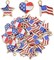 30pcs American Flag Charms Pendant Flag Heart Star Shape Charms